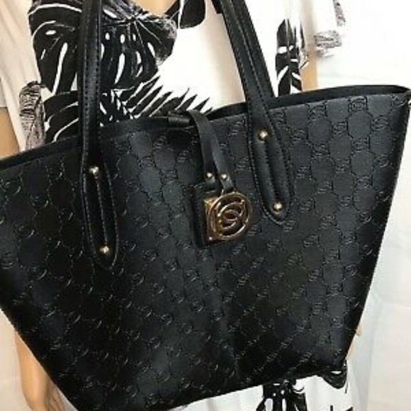 BEBE BLACK (LARGE) TOTE BLACK COMPANION PURSE (2) - Picture 5 of 8
